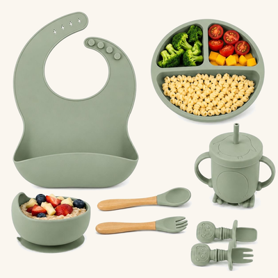 Set Diversificare Bebeluși 8 Piese - Verde