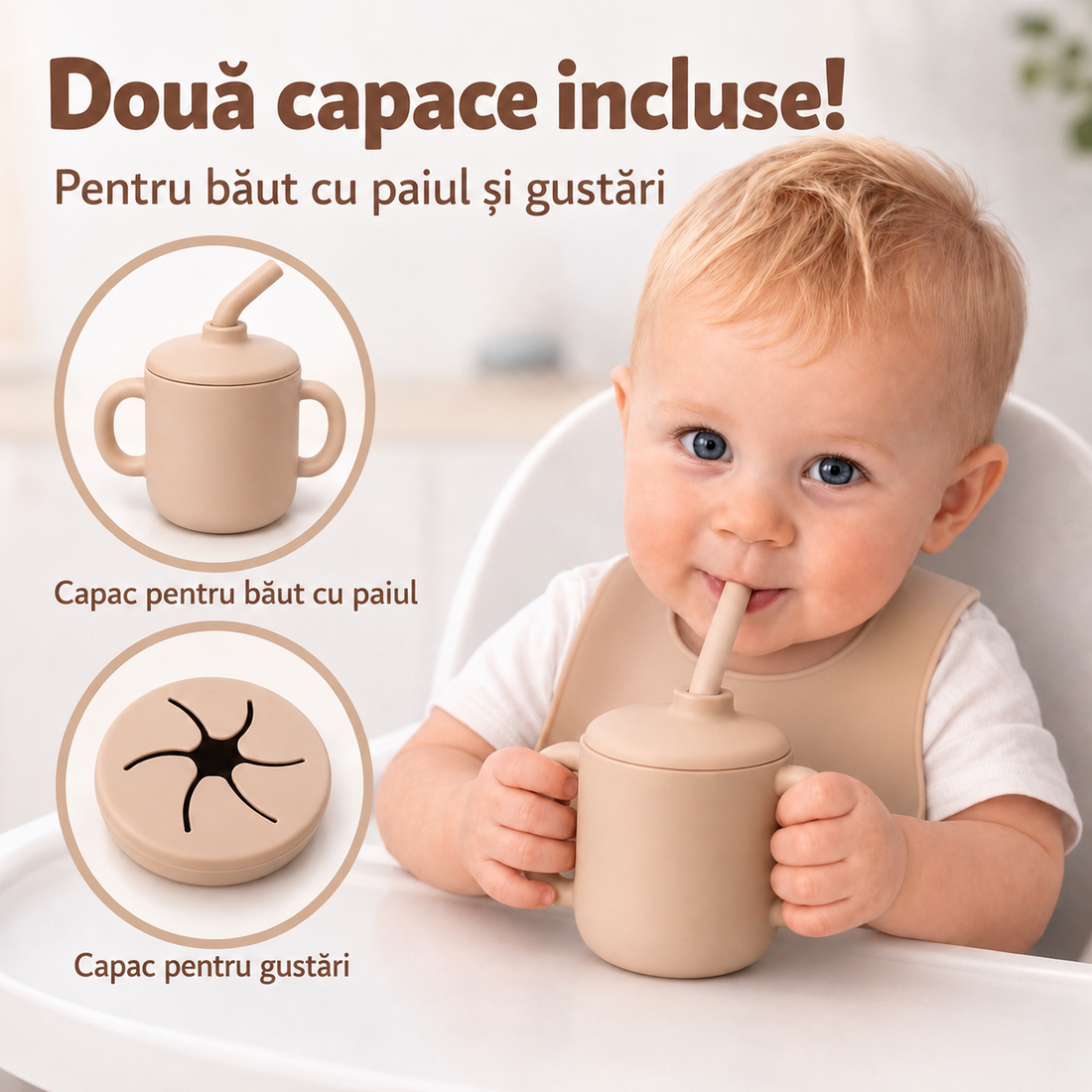 Set Diversificare Bebeluși 10 Piese - Bej