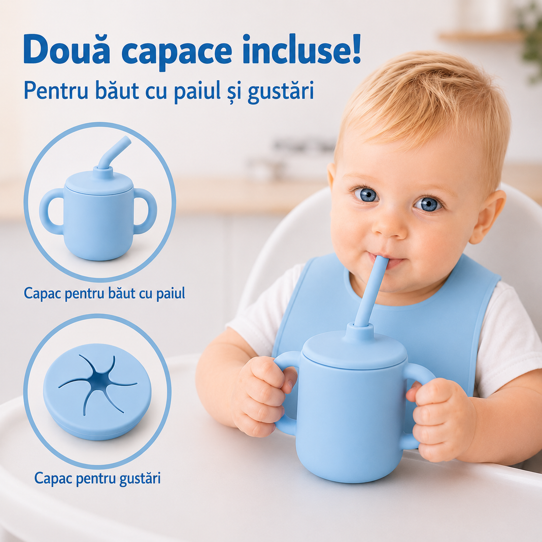 Set Diversificare Bebeluși 10 Piese - Albastru deschis