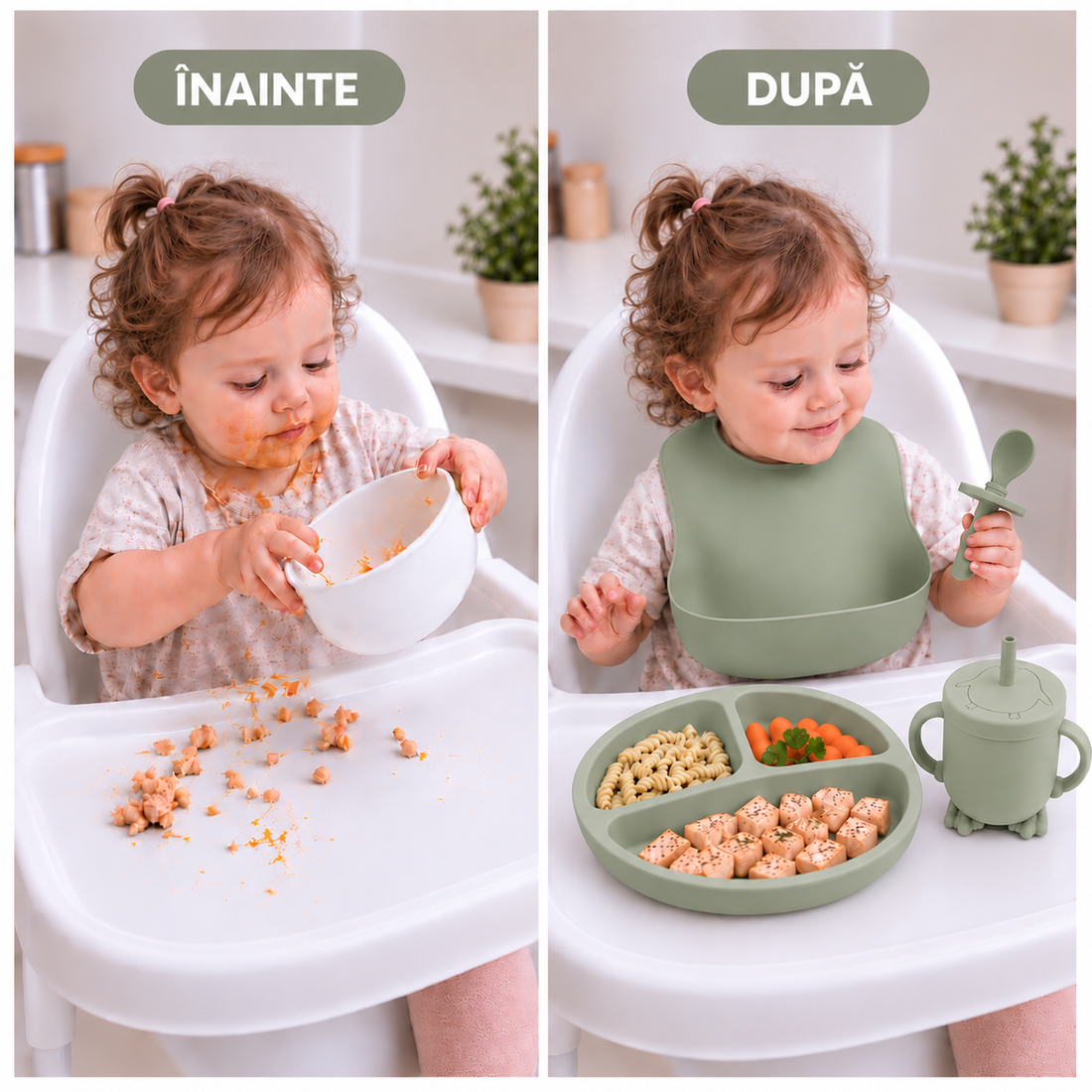 Set Diversificare Bebeluși 8 Piese - Verde