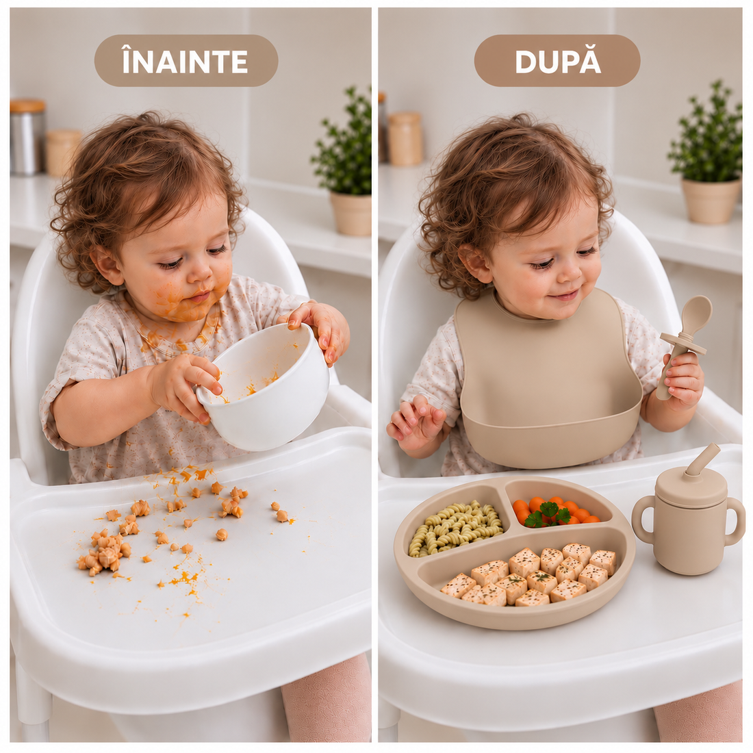 Set Diversificare Bebeluși 10 Piese - Bej