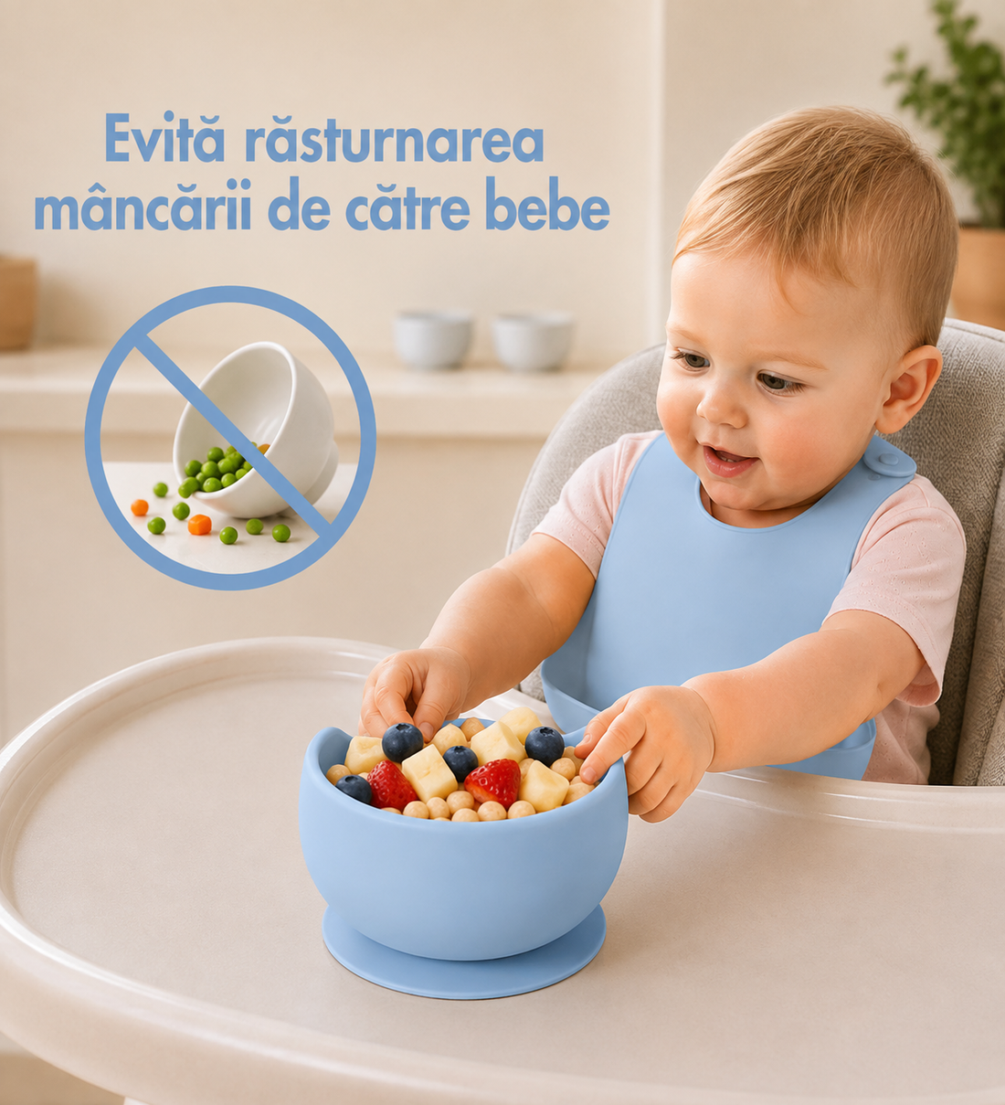 Set Diversificare Bebeluși 10 Piese - Albastru deschis
