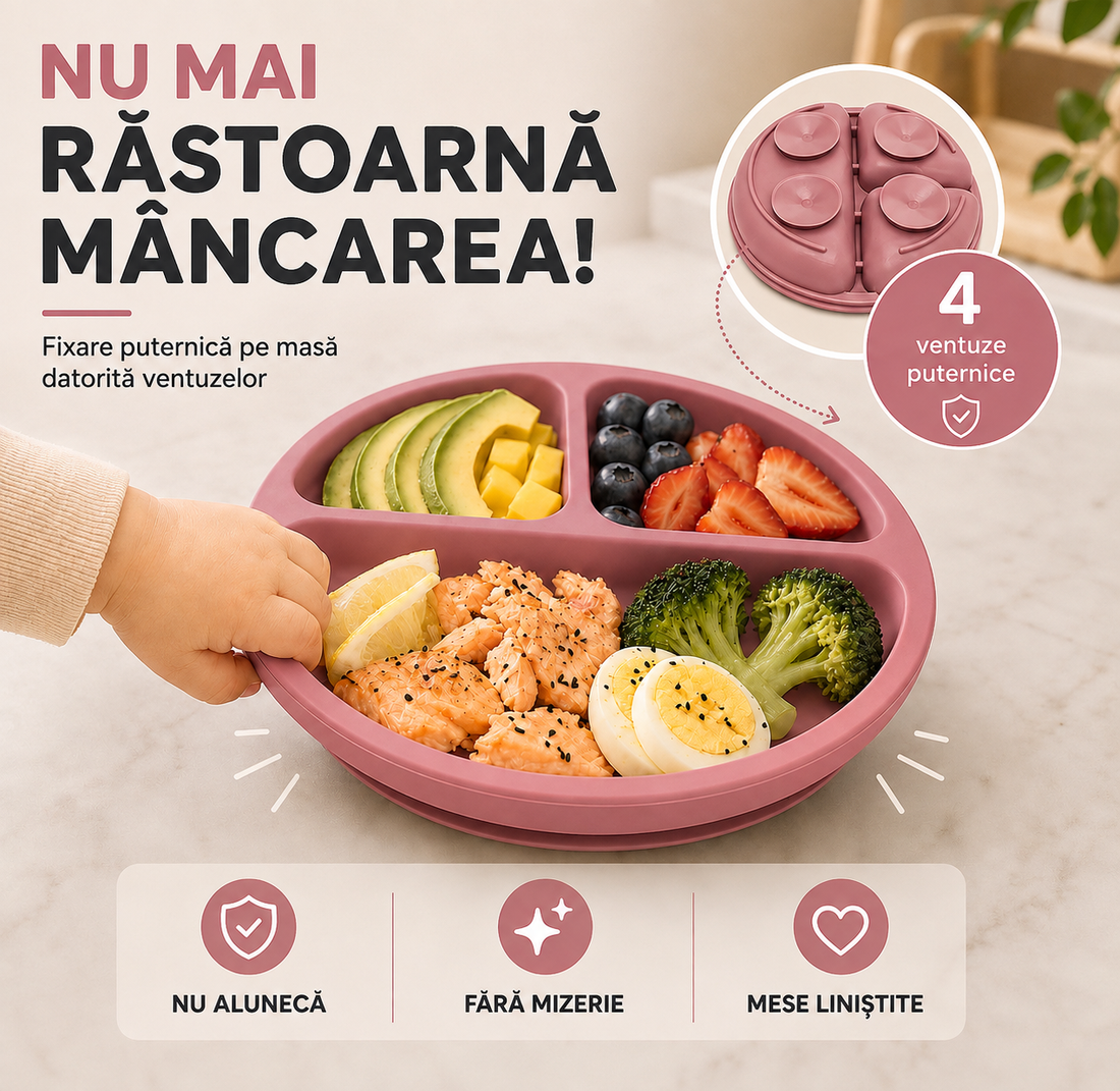 Set Diversificare Bebeluși 8 Piese - Roz închis