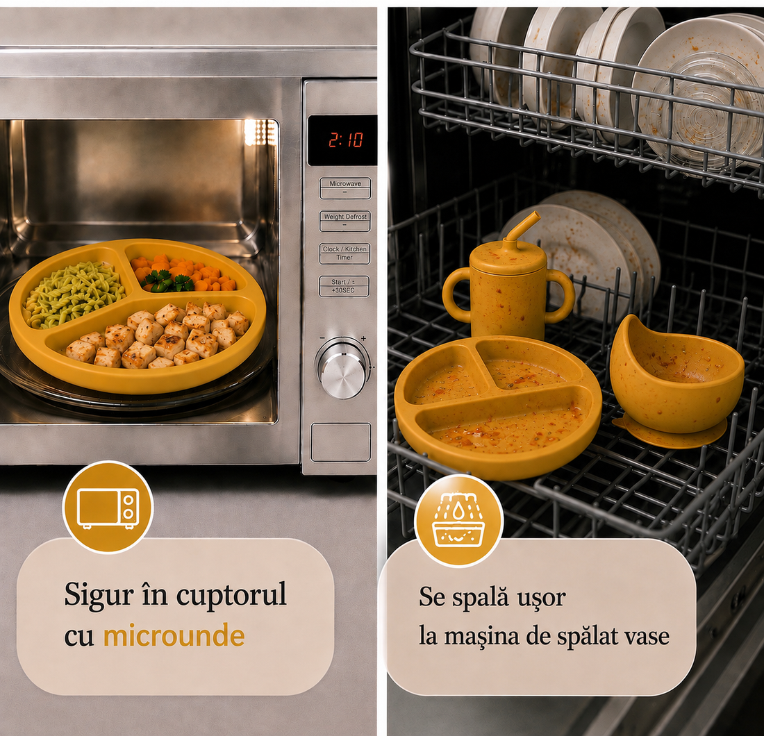 Set Diversificare Bebeluși 8 Piese - Galben