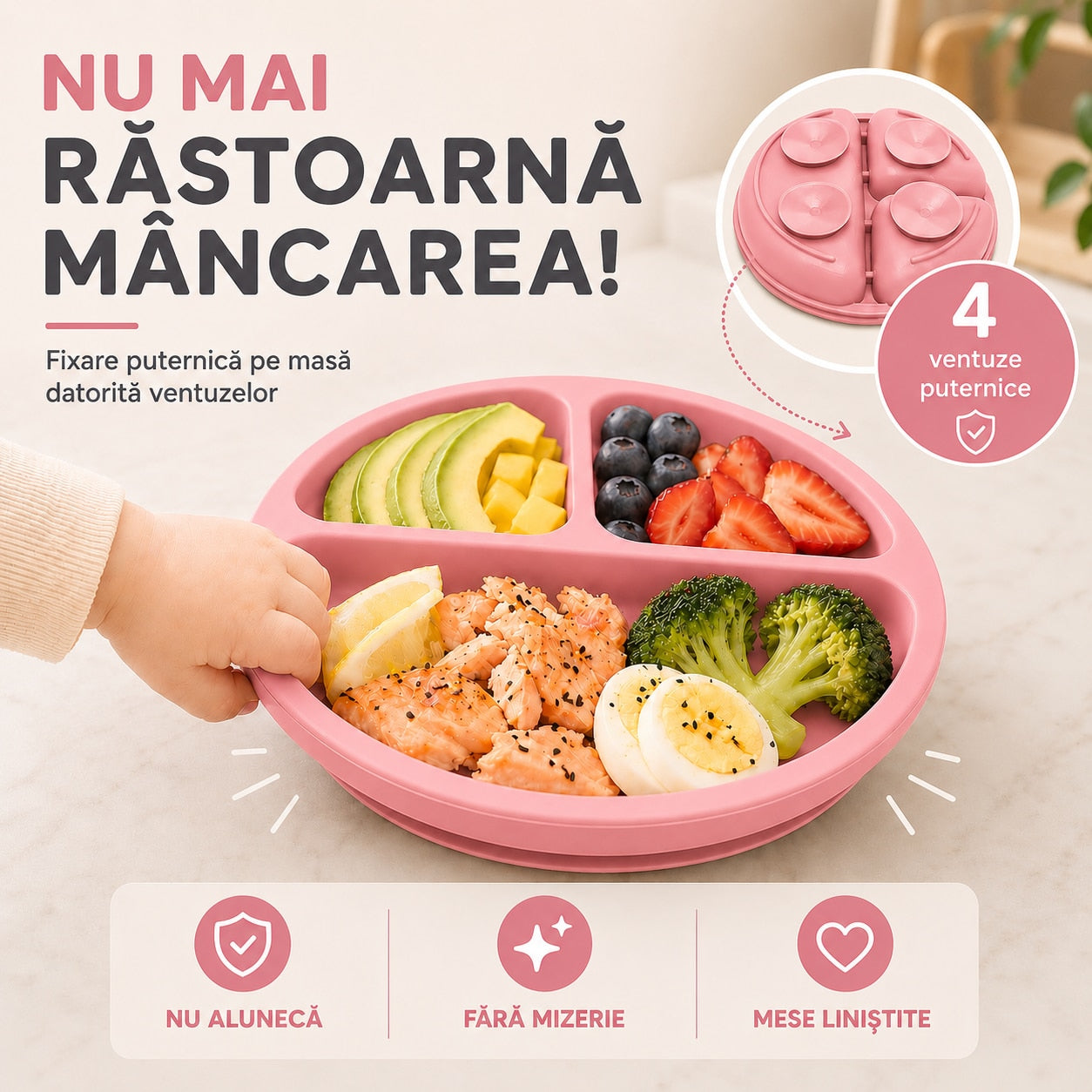 Set 8 piese Roz pudrat