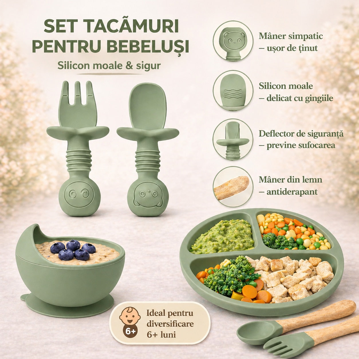 Set 8 piese Verde