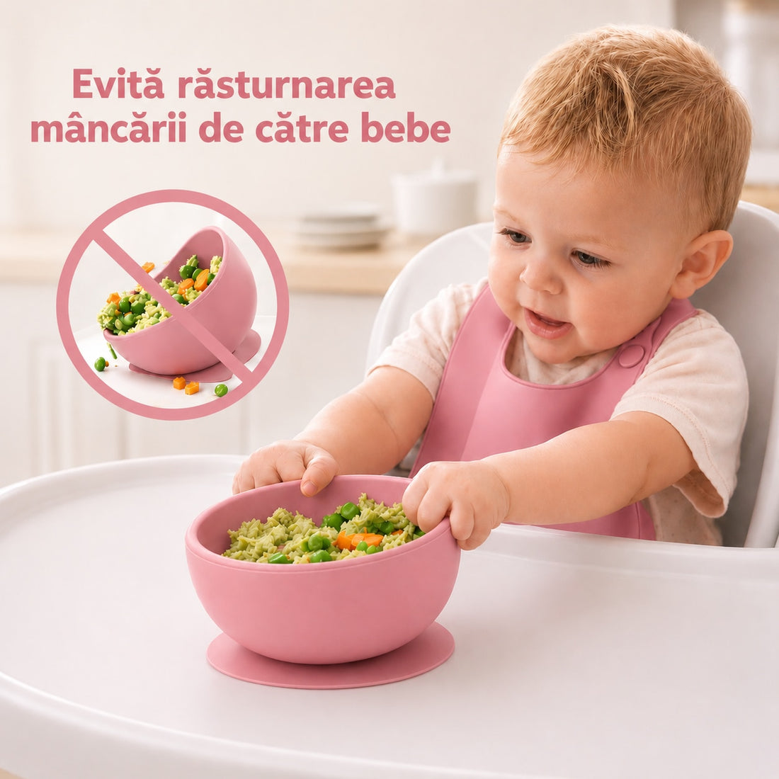 Set 8 piese Roz pudrat