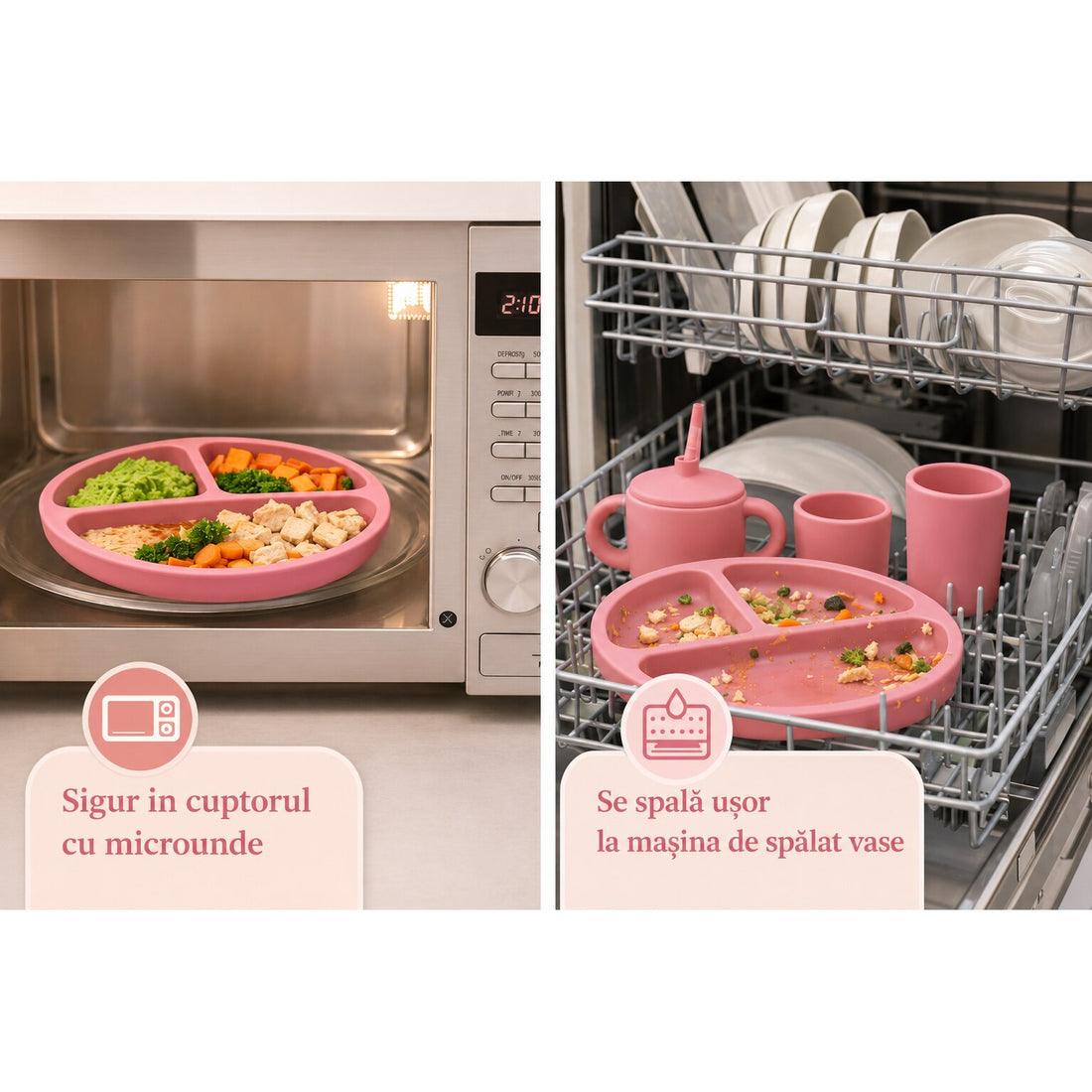 Set 8 piese Roz pudrat