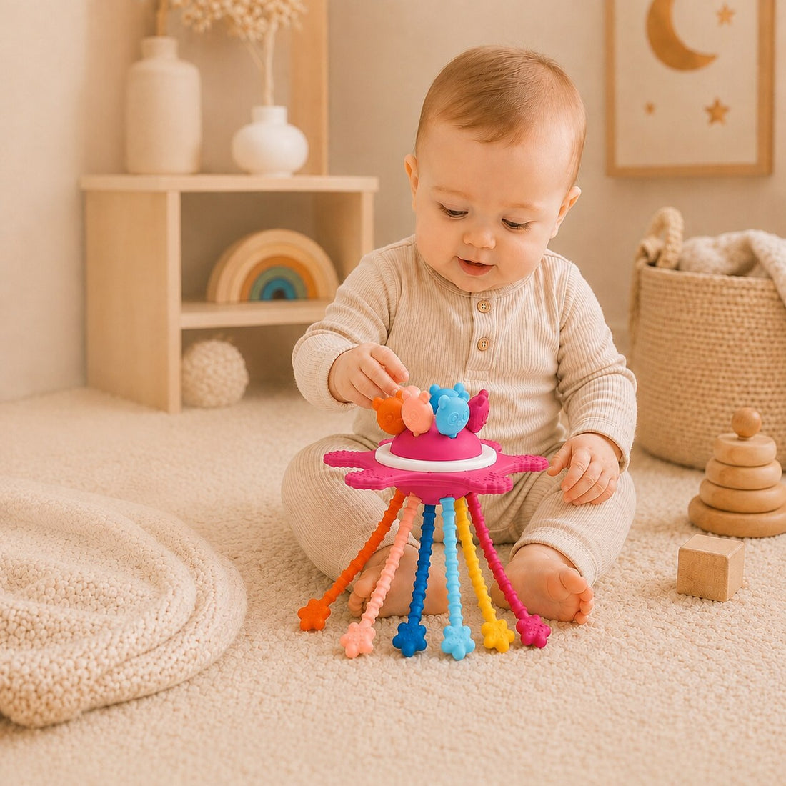 Jucărie Senzorială Montessori ZUKO - Roz