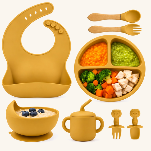 Set Diversificare Bebeluși 8 Piese - Galben