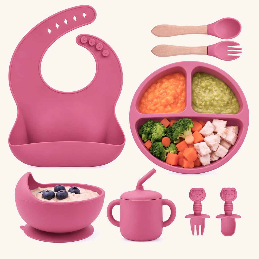 Set 8 piese Roz - toate piesele incluse